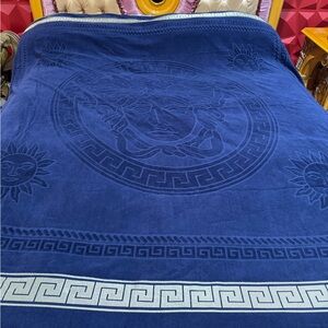 Versace Blue Medusa Blanket